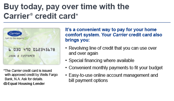 Financing available from Carrier